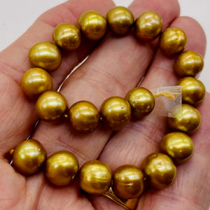 Golden Horizons Large Fresh Water Pearls } 10 to 11mm | 8 Pearls |