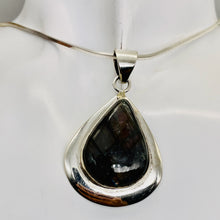 Load image into Gallery viewer, Labradorite Sterling Silver Goddess Pendant | 2" Long| Purple Orange flash | 1 |