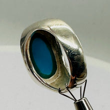 Load image into Gallery viewer, Turquoise Sterling Silver with Oval Stone Ring | Size 7 | Blue, Silver | 1 Ring|