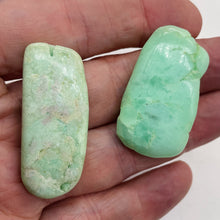 Load image into Gallery viewer, Chrysoprase Nuggets 32g Natural Pendant Beads| 16x19x12mm, 42x24x12mm| Green| 2|