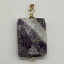 Load image into Gallery viewer, Purple Flower Sodalite Faceted 14K Gold Filled Pendant } 1 3/4" Long| 1 Pendant|