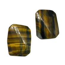 Load image into Gallery viewer, Tiger Eye Rectangle Wavy Bead Parcel | 3 1/4" Long | Bronze, Black | 2 Beads |
