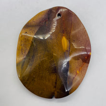 Load image into Gallery viewer, Australian Mookaite Oval Pendant Bead | 50x40x6mm | Orange Tan | 1 Bead |