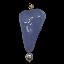 Load image into Gallery viewer, Blue Chalcedon Sterling Silver Designer Pendant | 2" Long | Blue | 1 Pendant |