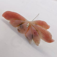 Load image into Gallery viewer, Peruvian Opal 122ct Carved Flower Pendant Bead| 40x97x7mm |Pink| 1 Pendant Bead|