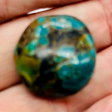 Load image into Gallery viewer, Turquoise Natural Focal 18g Nugget Bead | 28x26x17mm | Blue, Black | 1 Bead |