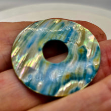 Load image into Gallery viewer, AAA Natural Abalone Pi Circle Pendant Necklace | 1.5" (Abalone Disc) |