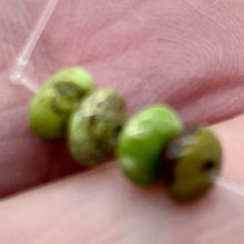 Load image into Gallery viewer, Gaspeite High Grade 6mm Rondelle Beads | 6mm | Green Brown | 4 Beads |
