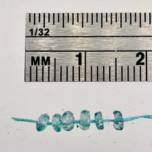 Load image into Gallery viewer, 4 Natural Blue Zircon Faceted 3x2-3x1.5mm Roundel Beads 006049