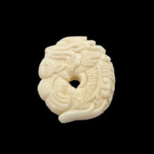 Load image into Gallery viewer, Intricate Hand Carved Fierce Dragon Pendant Bead 10284S