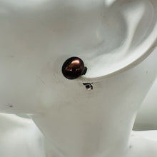 Load image into Gallery viewer, Fresh Water Pearls Silver Post Earrings | 10mm | Rosy Purple | 1 Pair |