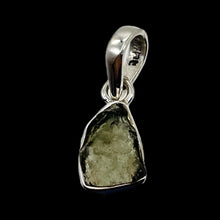 Load image into Gallery viewer, Moldavite 7.661ct Sterling Silver Triangle | 7/8" Long | Green | 1 Pendant |