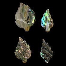 Load image into Gallery viewer, Two Beads of Shimmering Abalone Leaf Pendant Beads 004326A
