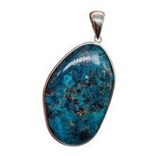 Load image into Gallery viewer, Chrysocolla Sterling Silver Oval Pendant | 4 1/4" Long | Blue, Green | 1 Pendant