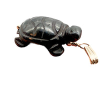 Load image into Gallery viewer, Charming! Hematite Turtle & Vermeil Pendant 509280HMG