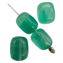 Load image into Gallery viewer, Natural Seafoam Green Fluorite Beads 4pc 19x14mm Blue Purple China