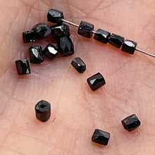 Load image into Gallery viewer, Natural Black Diamond 1.1cts Scissor Cut Cube Beads | 1x1mm to 2x1mm | 16 Beads|