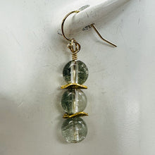 Load image into Gallery viewer, Sparkling Actinolite Quartz 14K Gold Filled Earrings | 1 1/2" long | 1 Pair |