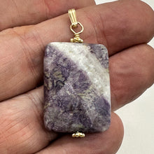 Load image into Gallery viewer, Purple Flower Sodalite Faceted 14K Gold Filled Pendant } 1 3/4" Long| 1 Pendant|