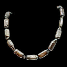 Load image into Gallery viewer, Rare Rectangular Platinum FW Coin Pearl Strand 105223