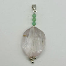 Load image into Gallery viewer, Kunzite, Chrysoprase Sterling Silver Pendant | 2 1/4" Long | Clear | 1 Pendant|