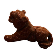 Load image into Gallery viewer, Snarling Tiger Goldstone Carved Figurine | 1 Statue | | 2 x 1 1/4 | Red