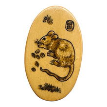 Load image into Gallery viewer, Chinese Year of the Rat Pendant Bead | 2" Long | Tan, Brown | 1 Pendant Bead |