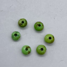Load image into Gallery viewer, Gaspeite Hi Grade 3mm Rondelle Beads | 3mm | Green Brown | 6 Beads |