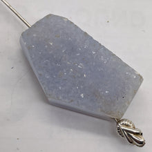 Load image into Gallery viewer, Chalcedony Druzy 42ct Designer Cut Pendant Bead| 31x18x9mm| Blue| 1 Pendant Bead