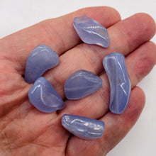 Load image into Gallery viewer, Blue Chalcedony 26g Nugget Pendant Beads | 33x10 - 21x14mm | Blue | 6 Beads |