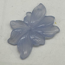 Load image into Gallery viewer, Chalcedony 28ct Hand Carved Flower Pendant Bead | 36x24x5mm | Blue | 1 Flower |