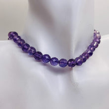 Load image into Gallery viewer, Royal Natural Faceted 8mm Amethyst Round Bead Strand 110453A