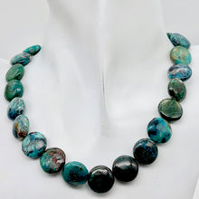 Load image into Gallery viewer, Seven Beads of Natural Chrysocolla 12mm Coin Beads 10421