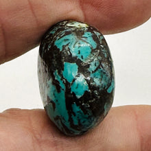 Load image into Gallery viewer, Turquoise 17g Natural Focal Nugget Pendant Bead| 28x24x16mm| Blue, Black| 1 Bead