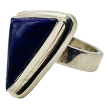 Load image into Gallery viewer, Gemstone Triangle Sugilite Sterling Silver Ring | Size7.5 | Purple | 1 Ring |