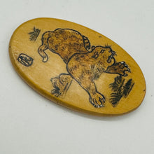 Load image into Gallery viewer, Chinese Year of the Tiger Pendant Bead | 2" Long | Tan, Brown | 1 Pendant Bead |