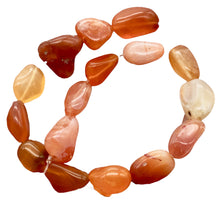 Load image into Gallery viewer, Botswana Nugget Bead Strand | 9x7x6mm to 15x8x4mm | Orange | Polished | ~32 Bds |