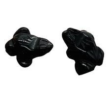 Load image into Gallery viewer, Charming Onyx Stone Frog Animal Beads Figurine | Black| | 20x18x9.5mm | Black
