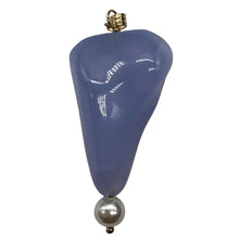Load image into Gallery viewer, Blue Chalcedon Sterling Silver Designer Pendant | 2" Long | Blue | 1 Pendant |