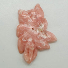 Load image into Gallery viewer, Rare Pink Peruvian Opal Flower Pendant Bead 25ct 34mm Carved Natural Gemstone