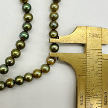Load image into Gallery viewer, Fresh Water Pearls 16" Strand Round Pearls | 5mm | Golden Green | 1 Strand |