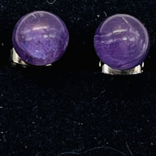 Load image into Gallery viewer, Fashion Amethyst Stud Round Earrings | 8mm | Purple | 1 Pair |