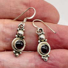 Load image into Gallery viewer, Fabulous Goddess Red Garnet Sterling Silver Drop/Dangle Earrings! | 1" Long |