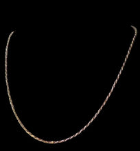 Load image into Gallery viewer, Italian Vermeil 1.5mm Rope Chain 24" Necklace 10024D