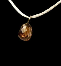 Load image into Gallery viewer, 0.53cts Champagne Diamond Brio & 18K White Pendant 9817F