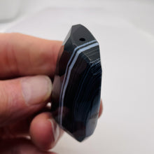 Load image into Gallery viewer, Onyx Flat Faceted Rectangular Pendant Bead | 50x48x14mm | Black White | 1 Bead |