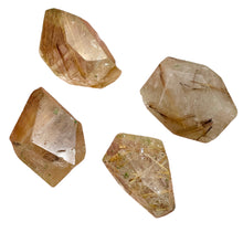 Load image into Gallery viewer, Rutilated Quartz Faceted Nugget Beads| 26x15 to25x12mm | Clear, Gold | 4 Beads |