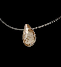 Load image into Gallery viewer, Natural Champagne Zircon Faceted Briolette Bead 6939