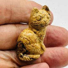 Load image into Gallery viewer, Hand Carved Stone Abyssinian Sitting Cat Collectible | 41x25x17mm | Red, Orange