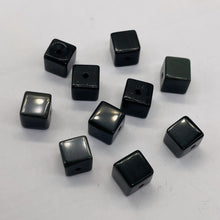Load image into Gallery viewer, Black Obsidian with Some Rainbow Cube Beads | 8x8mm| 10 Beads |
